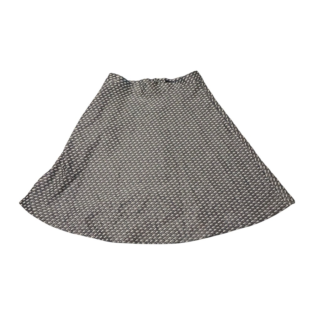 Theory Zaikin Circle Knit Skirt 4 Black White Geometric Pattern Made in USA‎